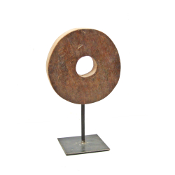 Dekoracja Ozdoba stojąca drewniane KOŁO 28cm
